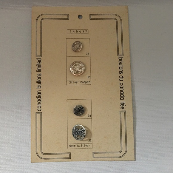 Vintage Buttons Lot of 4 Salesman Cards Metal Plastic 25 Assorted Patterns - Picture 3 of 15